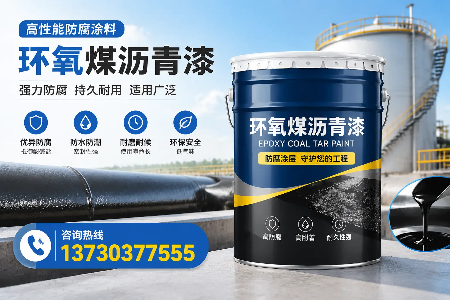 环氧煤沥青漆的耐久性分析，适合达州的使用场景